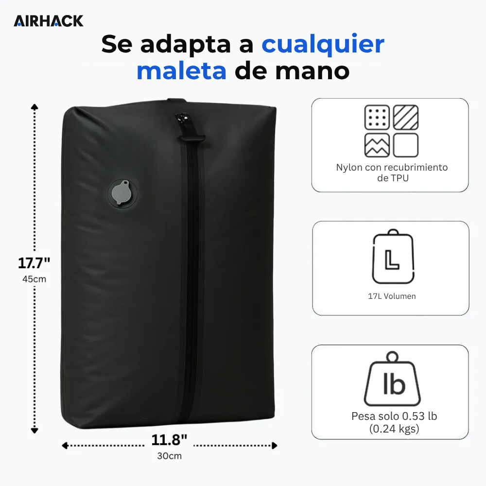 AirHack Bag™ - Empaca más. Preocúpate menos.